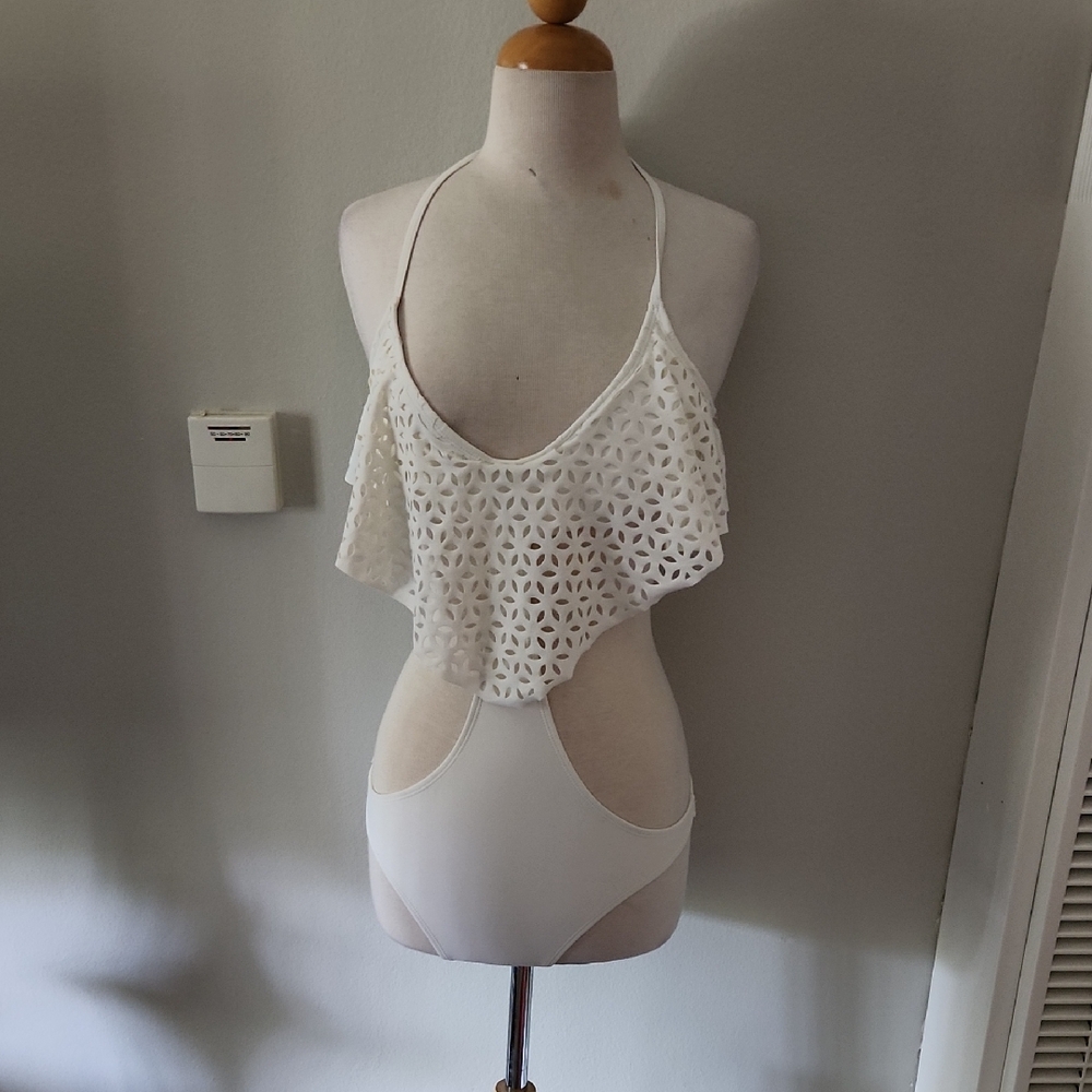 Elegant White Halter Top